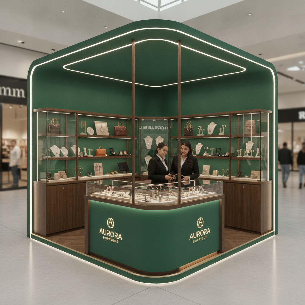 Mall kiosk retail booth